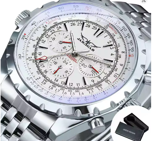 Luxorive SteelCommander – Luxury Automatic Mechanical Watch for Men | Military Sport Design
