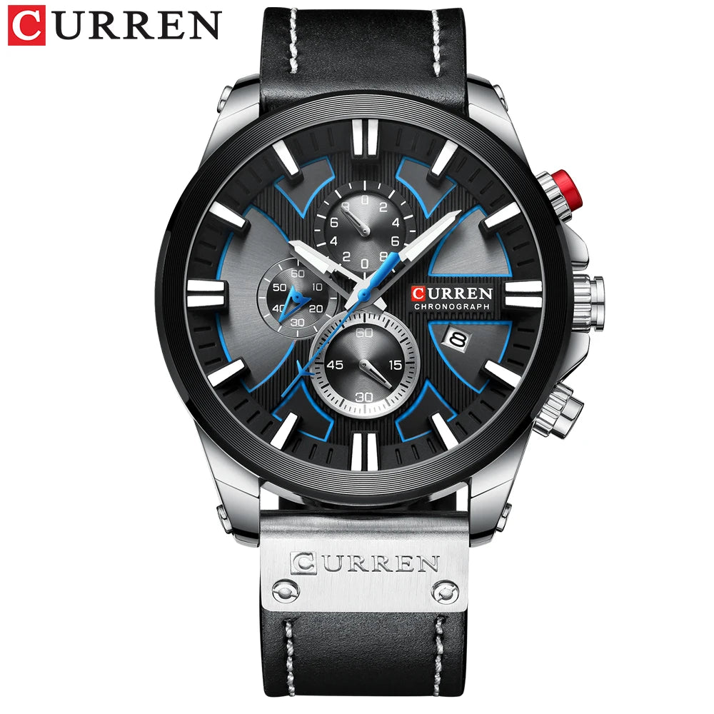 CURREN Men’s Military Waterproof Quartz Sports Watch – Fashion Date Display