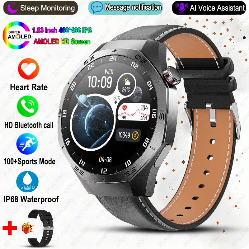 Luxorive GT5 Pro Smartwatch – GPS, AMOLED, Heart Rate, Bluetooth Call, Waterproof