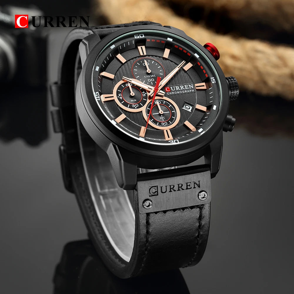 CURREN Fashion Date Quartz Men's Luxury Chronograph Sport Watch – Top Brand