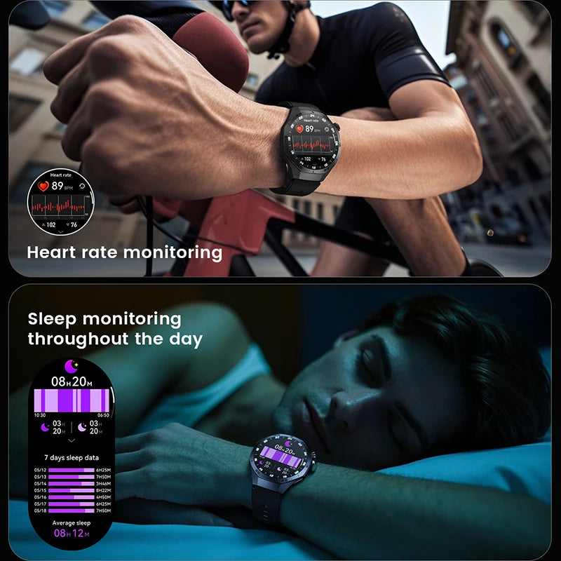 Luxorive GT5 Pro Smartwatch – GPS, AMOLED, Heart Rate, Bluetooth Call, Waterproof