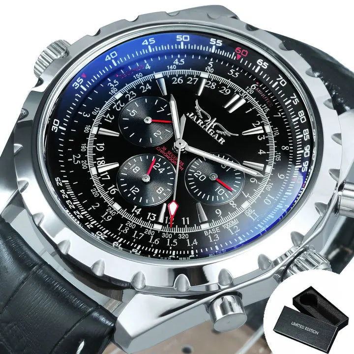Luxorive SteelCommander – Luxury Automatic Mechanical Watch for Men | Military Sport Design