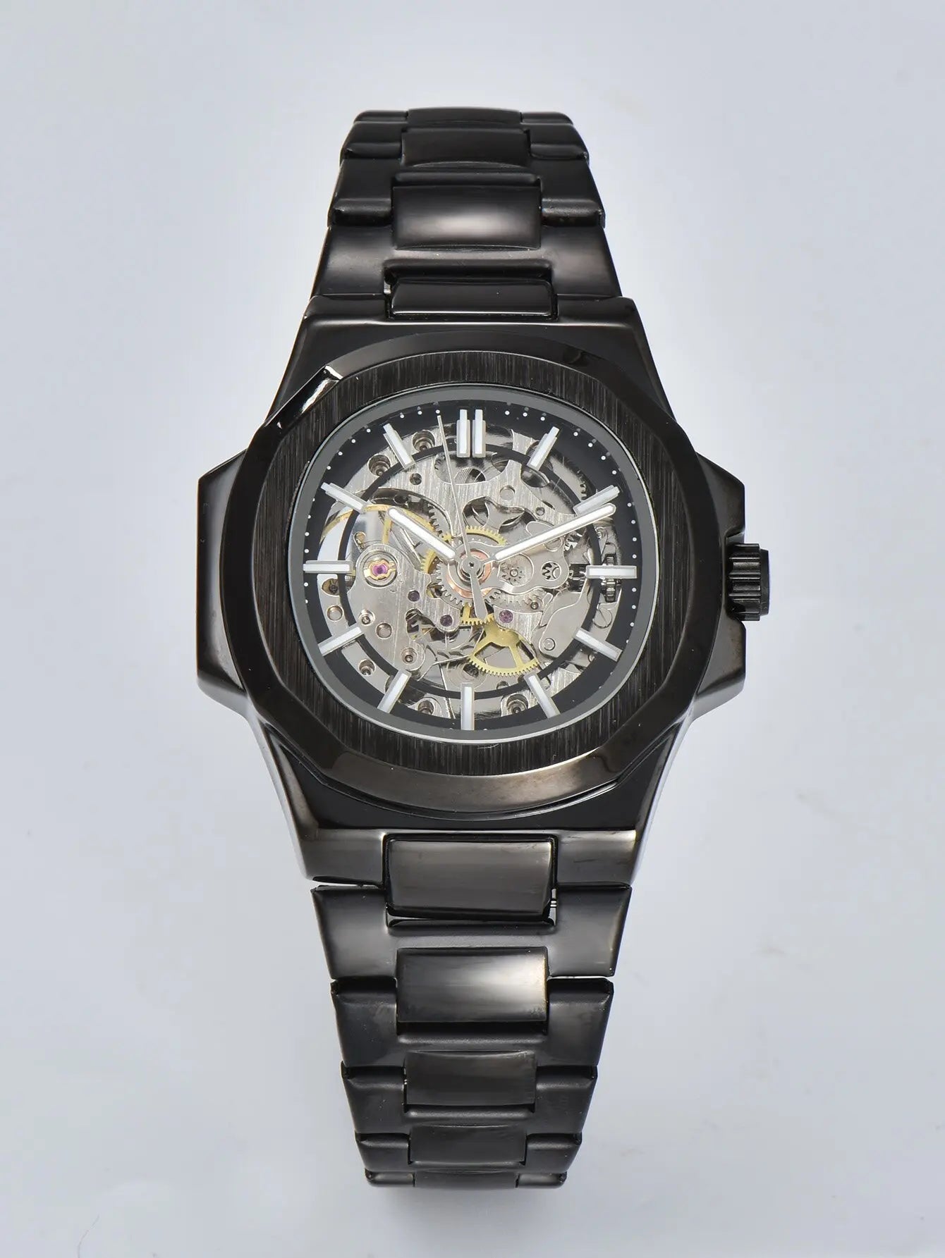 Luxorive ShadowCore – Skeleton Steel Automatic Watch