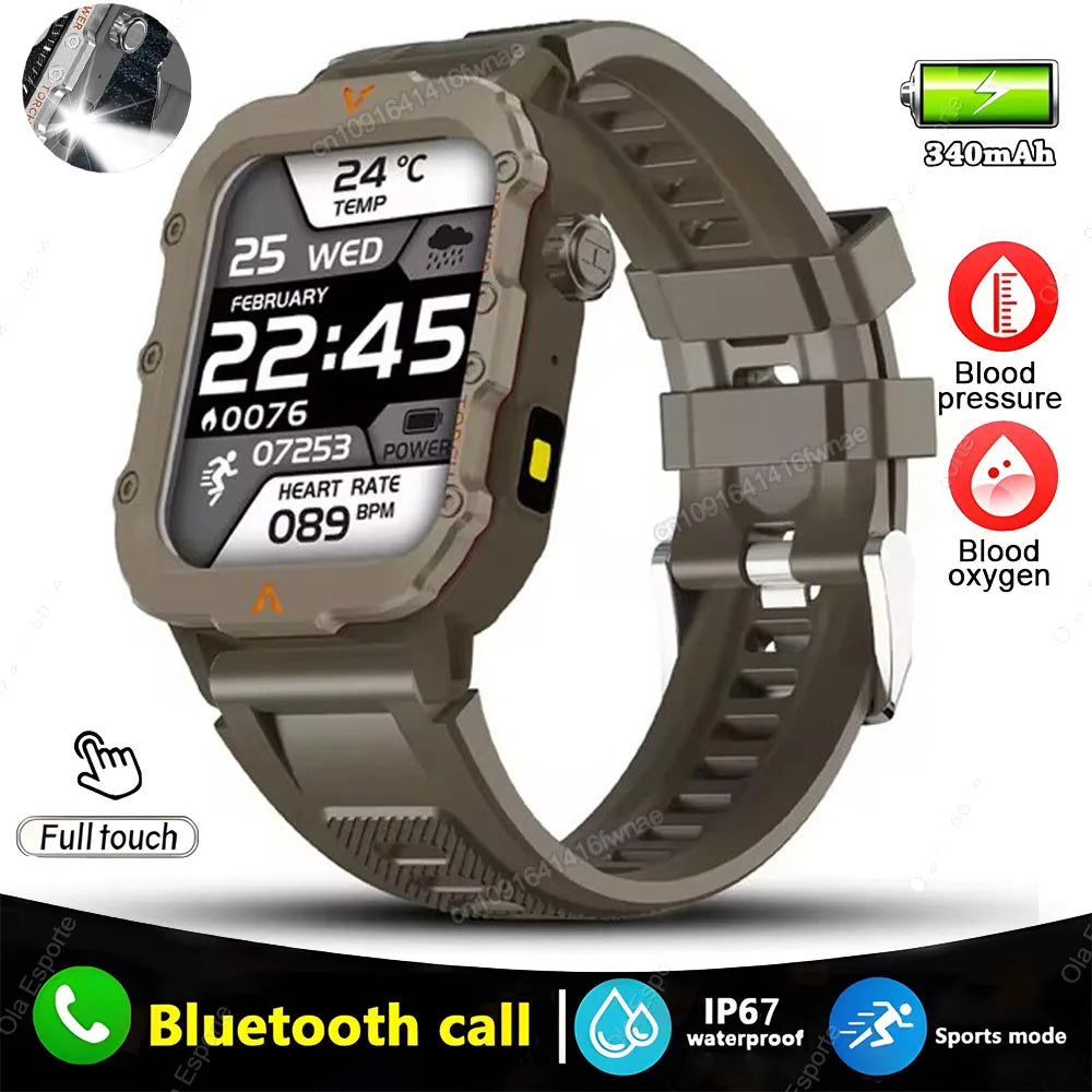 Luxorive TrailMaster Pro – Military GPS Smartwatch with Compass, Flashlight & Bluetooth Call