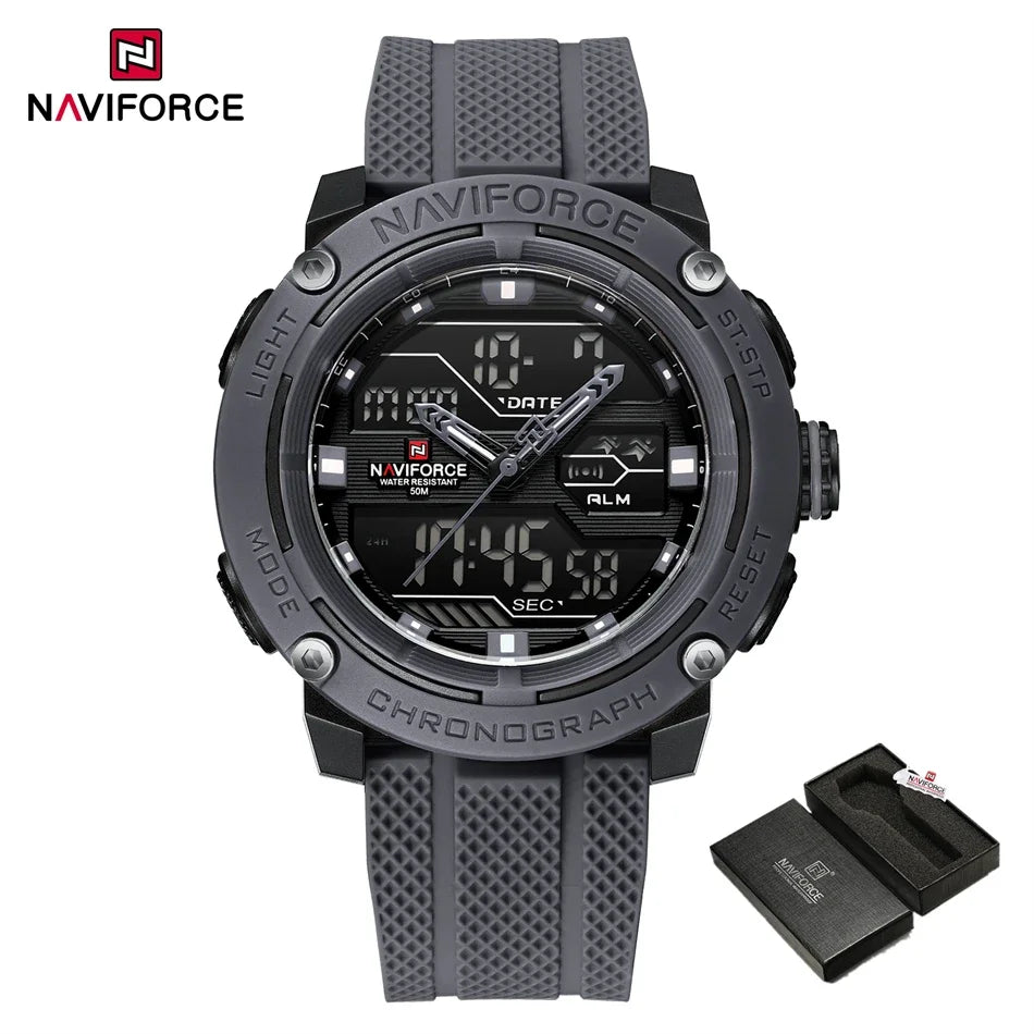🕰️ NAVIFORCE Luxury Brand Men's Sport Watches Men Dual Display LED Digital Waterproof Leather Strap Quartz Military Watch Man Clock
NAVIFORCE Luxury Brand Men's Sport Watches Men Dual Display LED Digital Waterpro