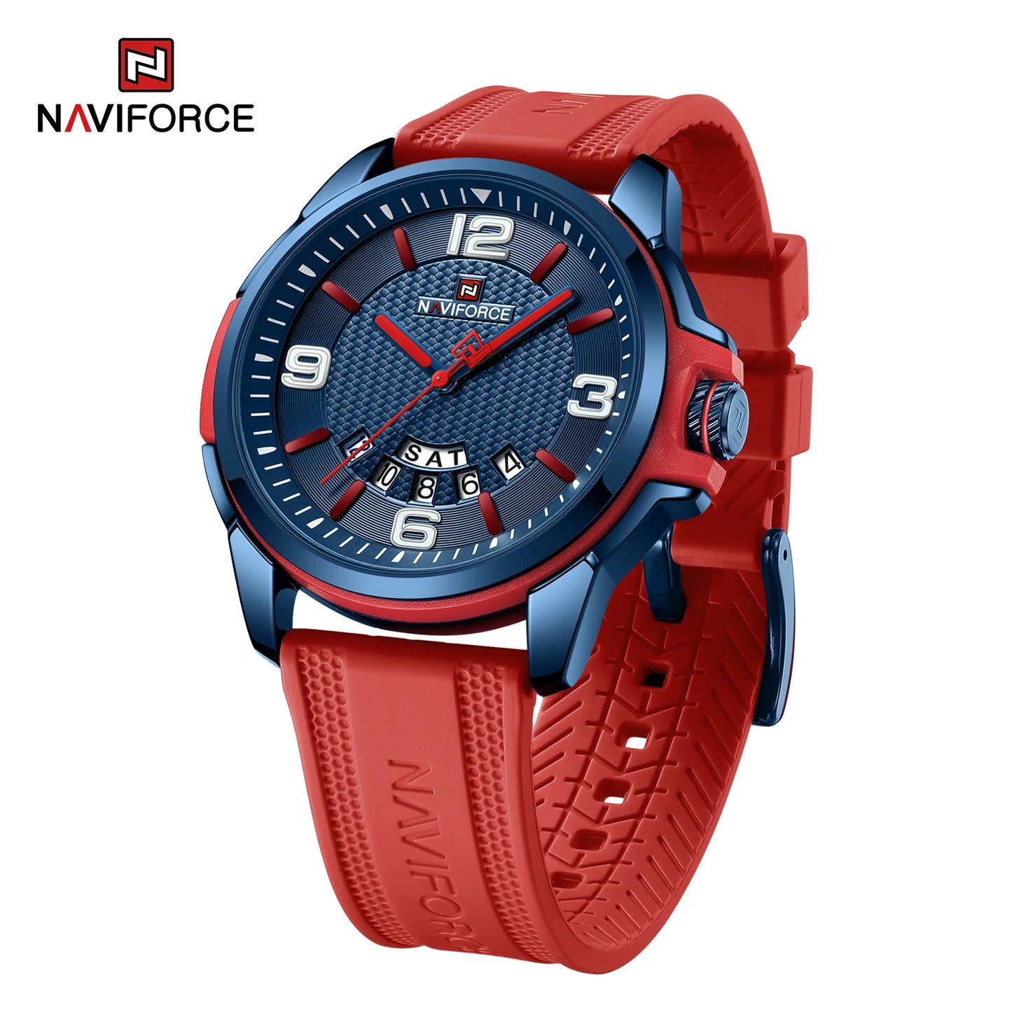 NAVIFORCE Luxury Watch Men Military Waterproof Male Clock Luminous Date Quartz Men Watch Silicone Strap