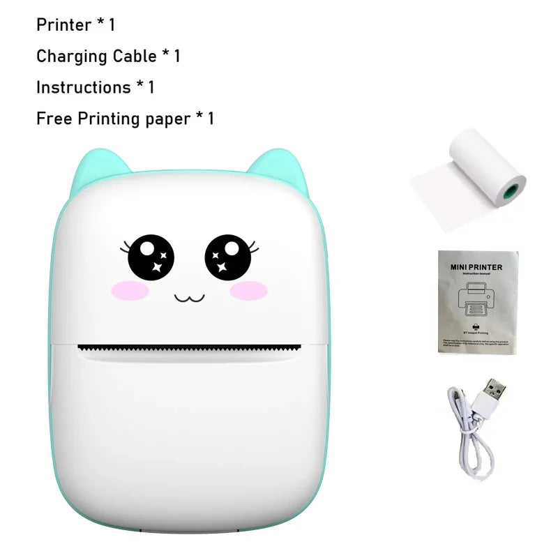 Mini Cat Thermal Printer – Wireless Photo & Label 58mm