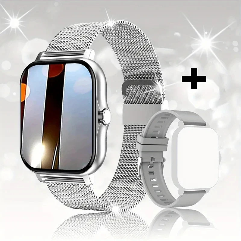 Luxorive PulsePro 2024 – Full Touchscreen Sport Fitness Smartwatch with BT Call for Men & Women