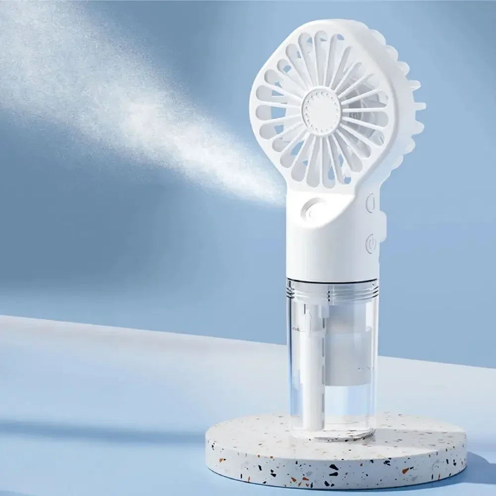 1pc Portable Handheld Mist Fan – Water Spray Mini Fan for Summer & Outdoor Use