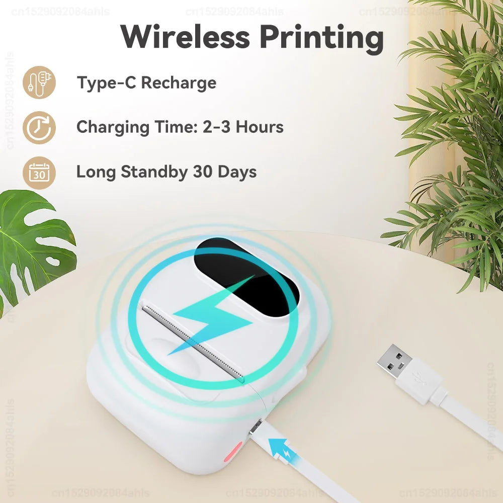 P50 Mini Thermal Label Printer – Portable Barcode & QR Maker