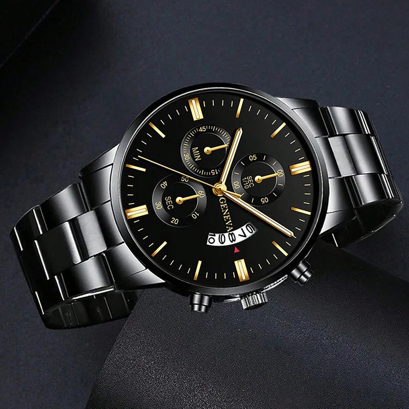 Luxorive Executive Steel – Men’s Stainless Steel Quartz Business Watch