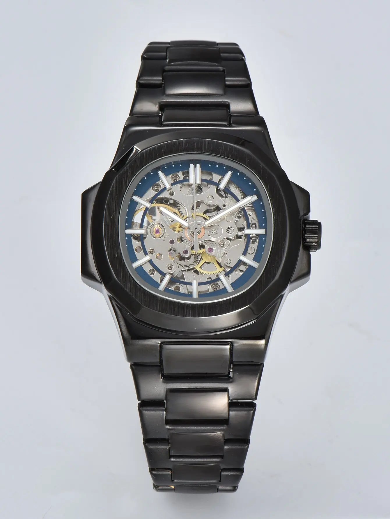 Luxorive ShadowCore – Skeleton Steel Automatic Watch
