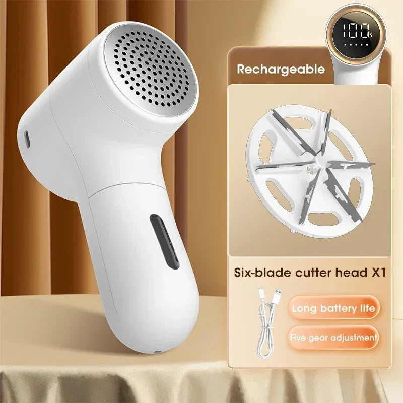 Electric Lint Remover HairBall Trimmer Sweater Defuzzer Intelligent Digital Display Lints Shaver Trimmer USB Charge 5 Gears