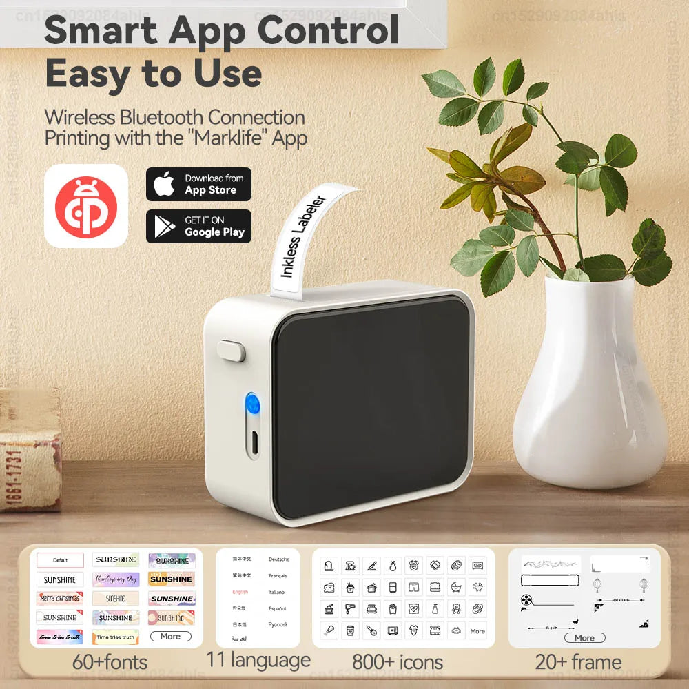 P15 Mini Bluetooth Label Printer – Portable & Thermal