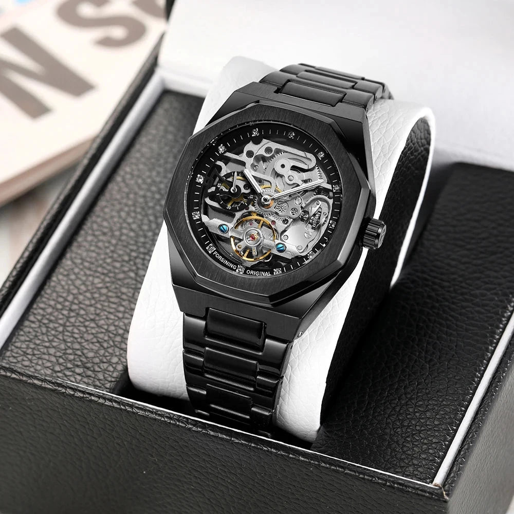 Luxorive Spectra Tourbillon – Automatic Skeleton Watch with Diamond Dial Watchify