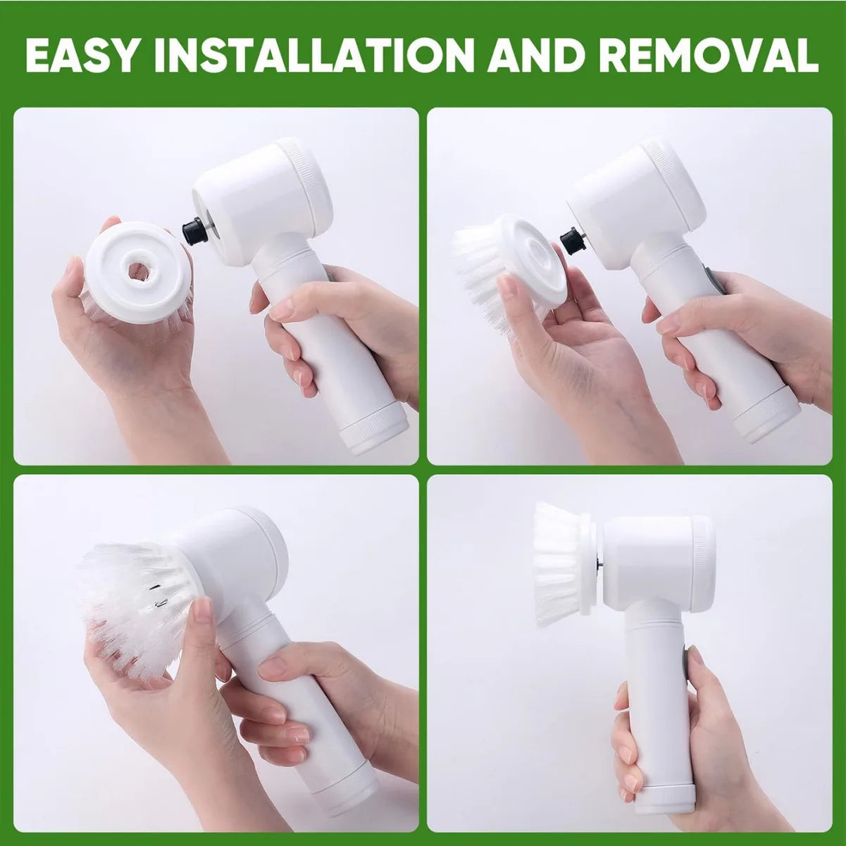 5-in-1 Electric Spin Scrubber – Bathroom & Kitchen Cleaning Brush