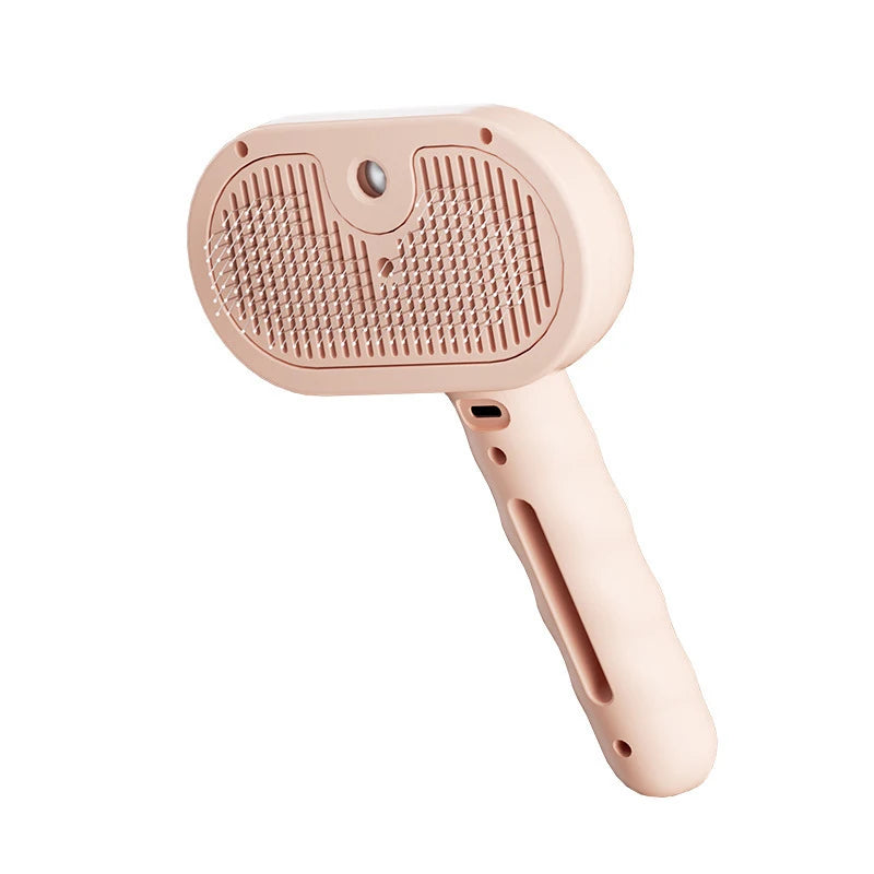 USB Rechargeable Dog & Cat Steam Comb – Soft Teeth Massage & Hair Removal Brush