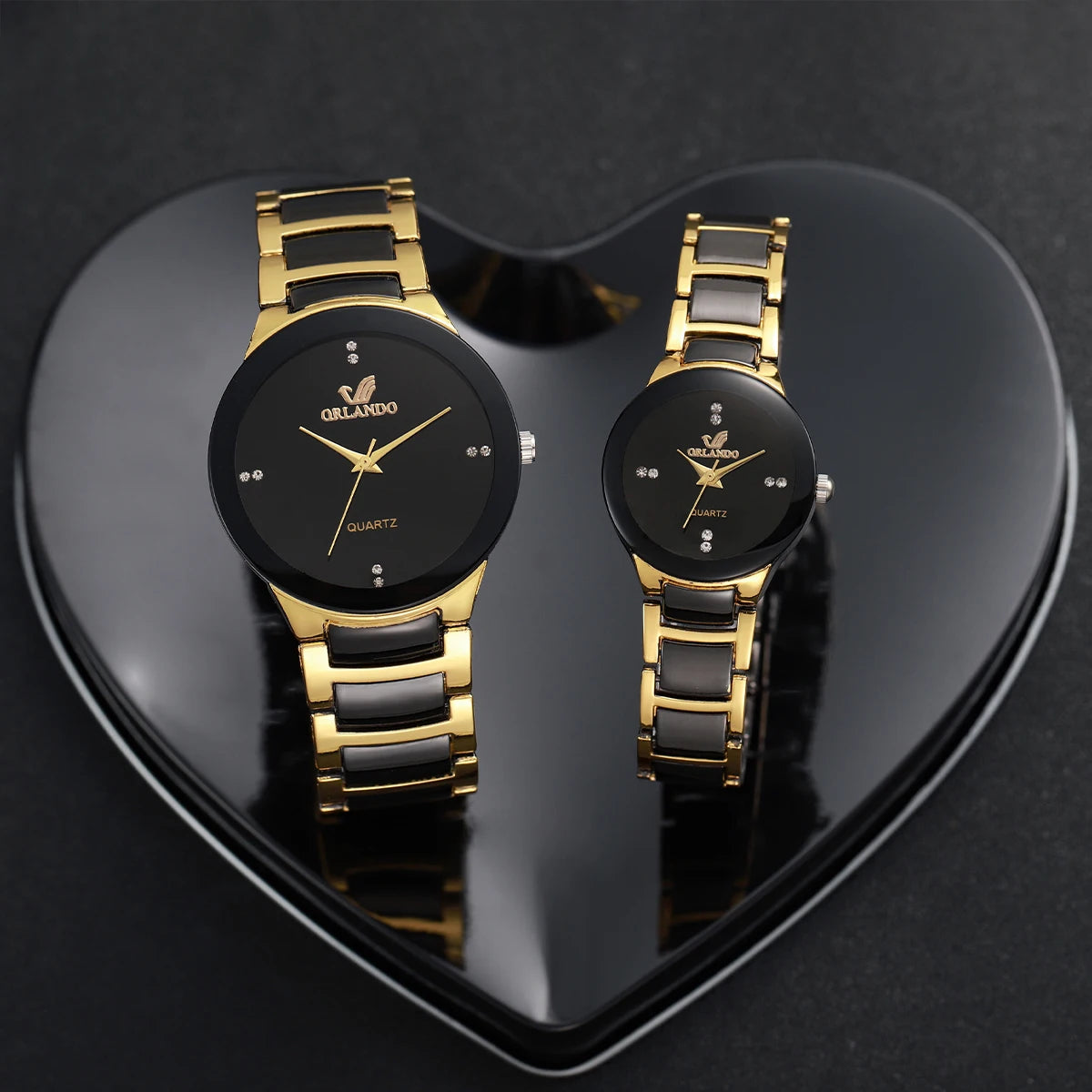 Luxorive HeartSync – Couple's Matching Quartz Watch Set (1 or 2 PCS)