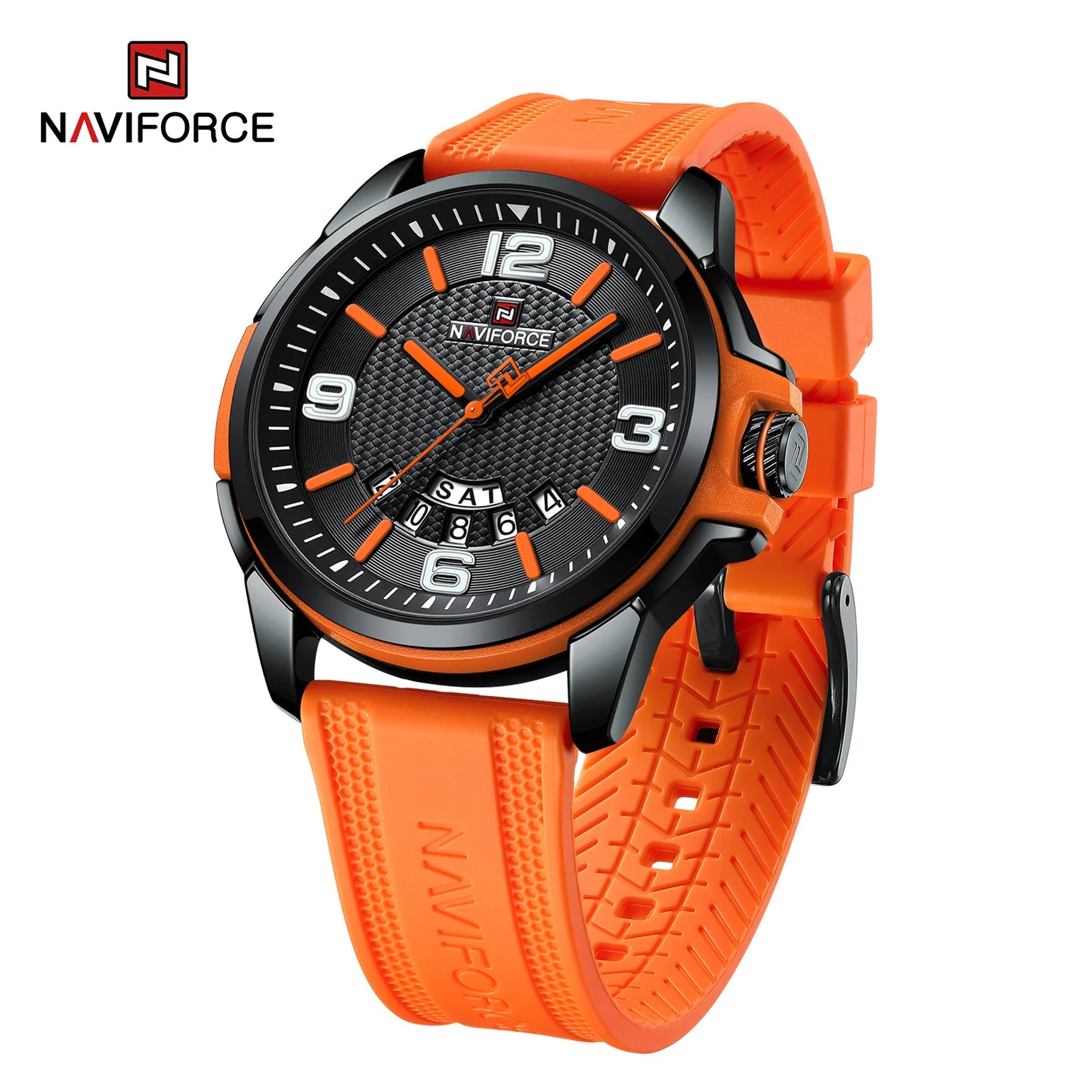 NAVIFORCE Luxury Watch Men Military Waterproof Male Clock Luminous Date Quartz Men Watch Silicone Strap