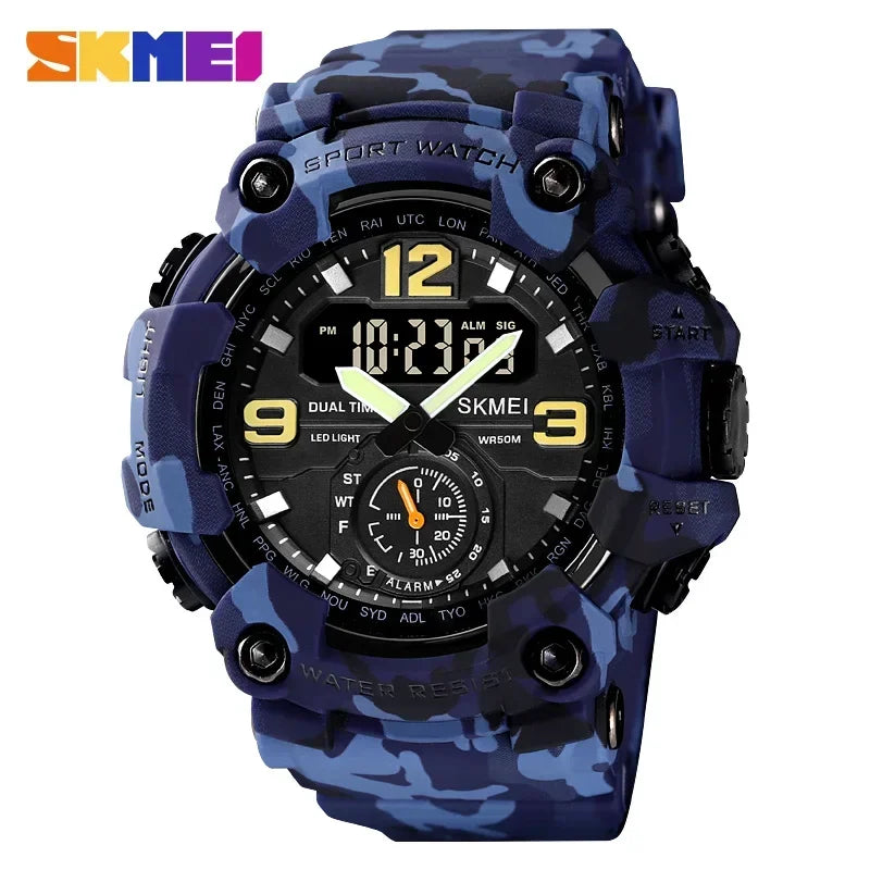 SKMEI 1637 Men’s Dual Movement Sport Watch – Waterproof Digital & Analog Wristwatch