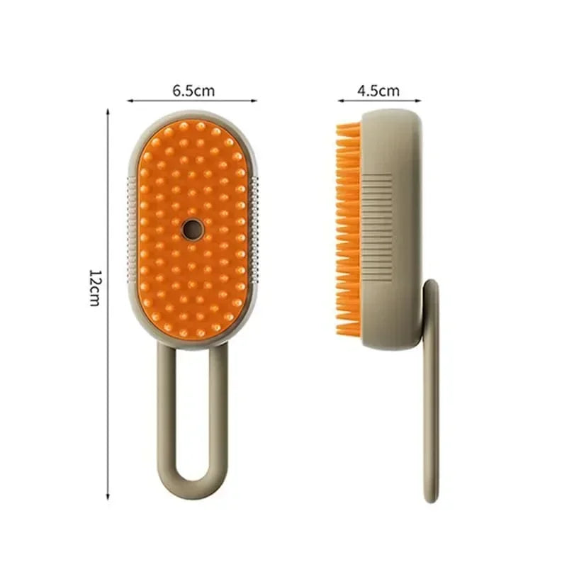 3-in-1 Electric Steamy Dog & Cat Brush – Massage & Hair Removal