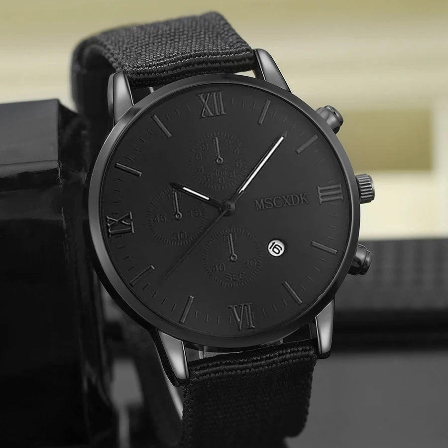 Luxorive Pro Quartet – Men’s 4‑Piece Quartz Watch & Bracelet Set (Business • Fashion • Casual)