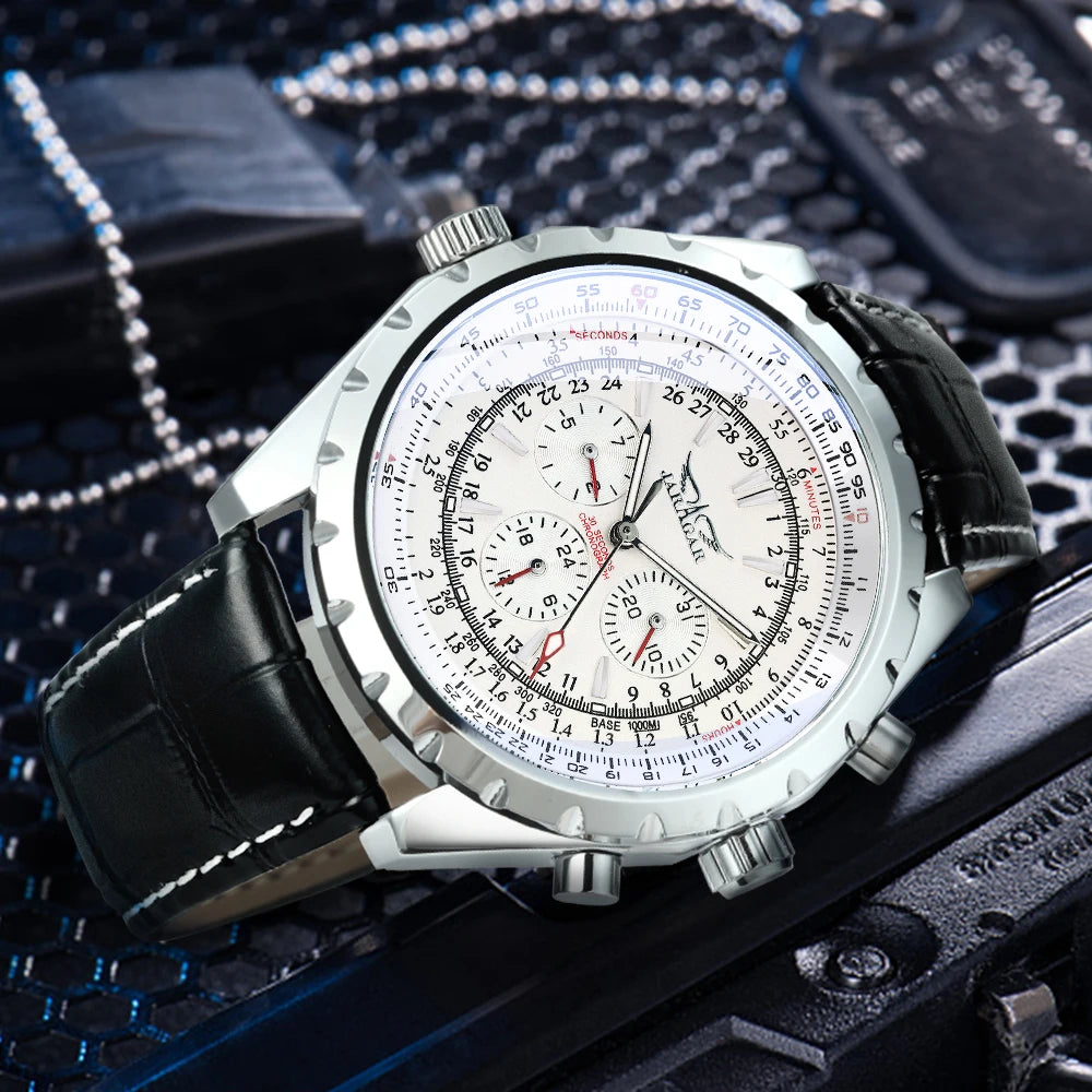 Luxorive SteelCommander – Luxury Automatic Mechanical Watch for Men | Military Sport Design