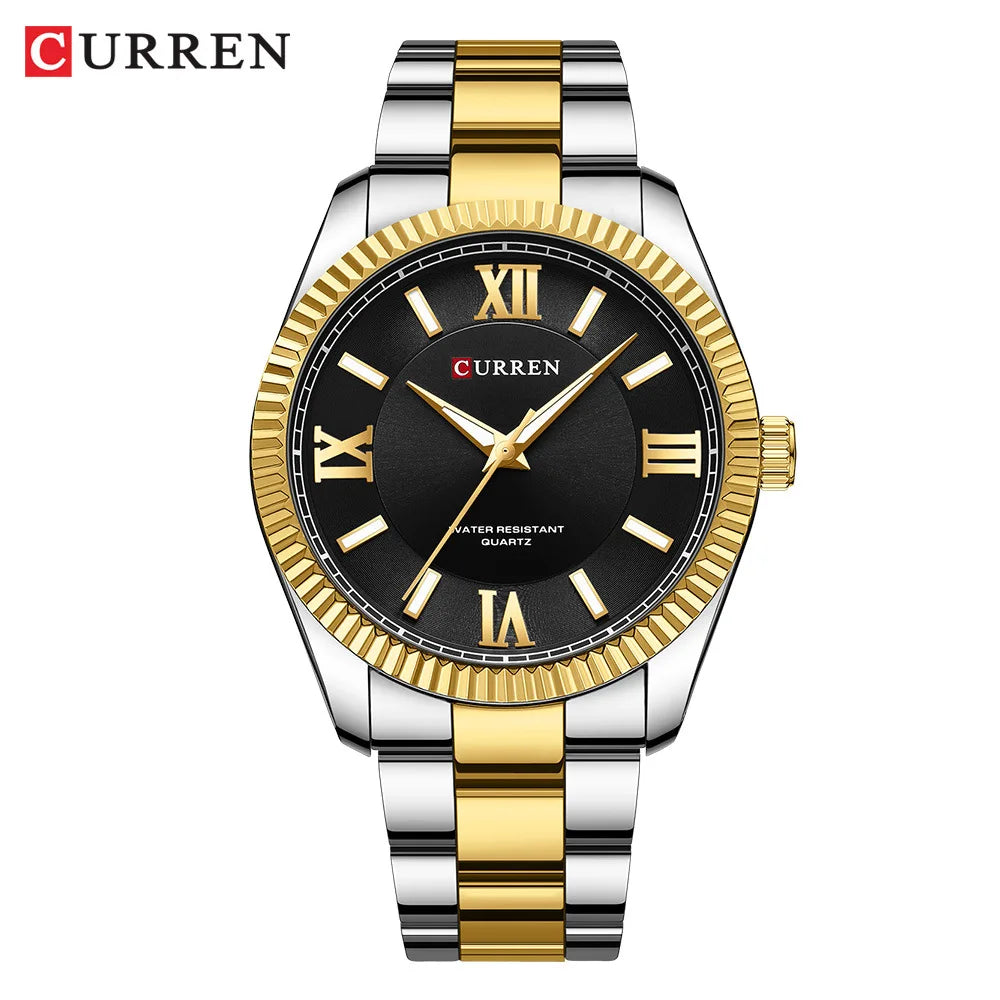 CURREN 8465 Men’s Fashion Quartz Watch – Waterproof Casual Timepiece with Calendar & Luminous Silicone Strap