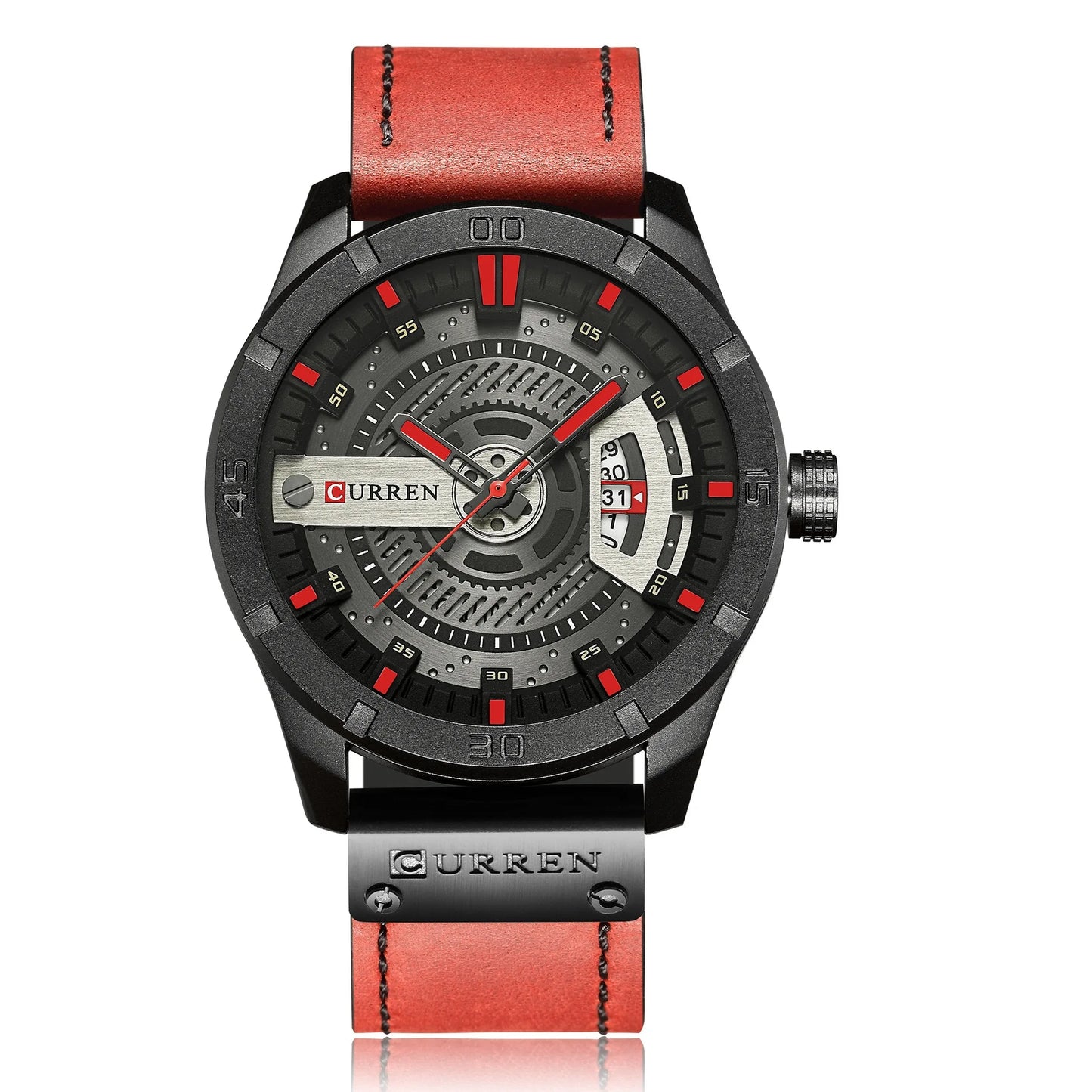 CURREN 8301 Classic Men's Quartz Watch – Waterproof Leather Strap with Calendar