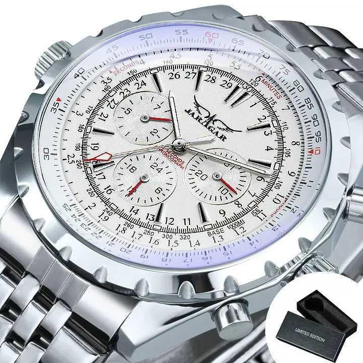 Luxorive SteelCommander – Luxury Automatic Mechanical Watch for Men | Military Sport Design