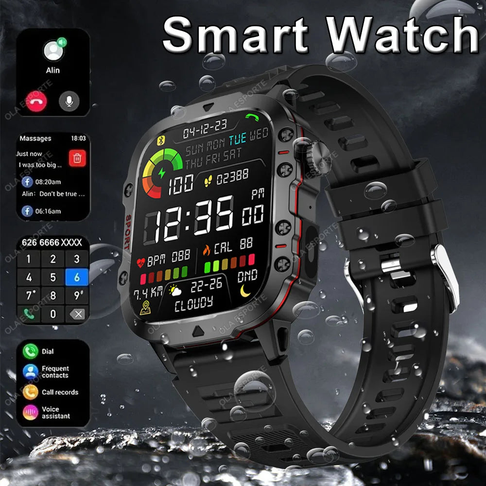 Luxorive TrailMaster Pro – Military GPS Smartwatch with Compass, Flashlight & Bluetooth Call