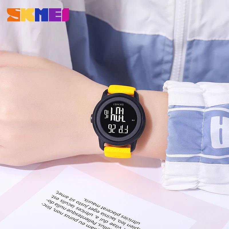 SKMEI 2218 Waterproof Fashion Digital Sports Watch for Men & Women – LED Display, Alarm