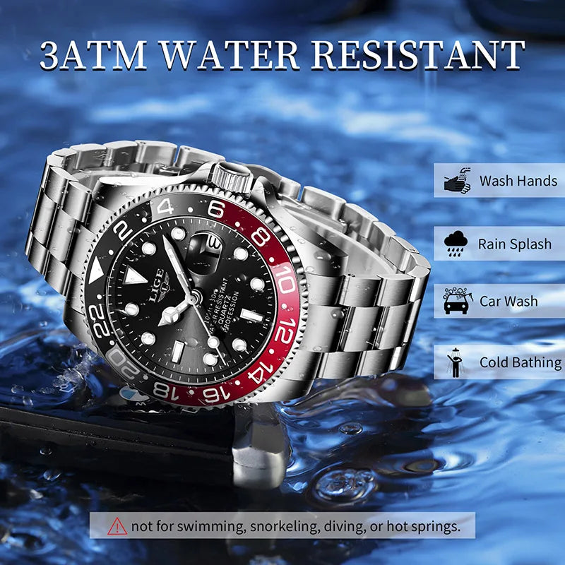 LIGE 2025 — a modern, luxurious men’s quartz wristwatch designed for style, function, and everyday elegance.
