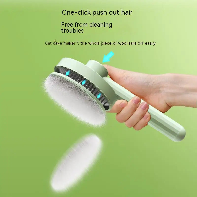 Self-Cleaning Pet Hair Remover Brush – Cat & Dog Grooming Comb