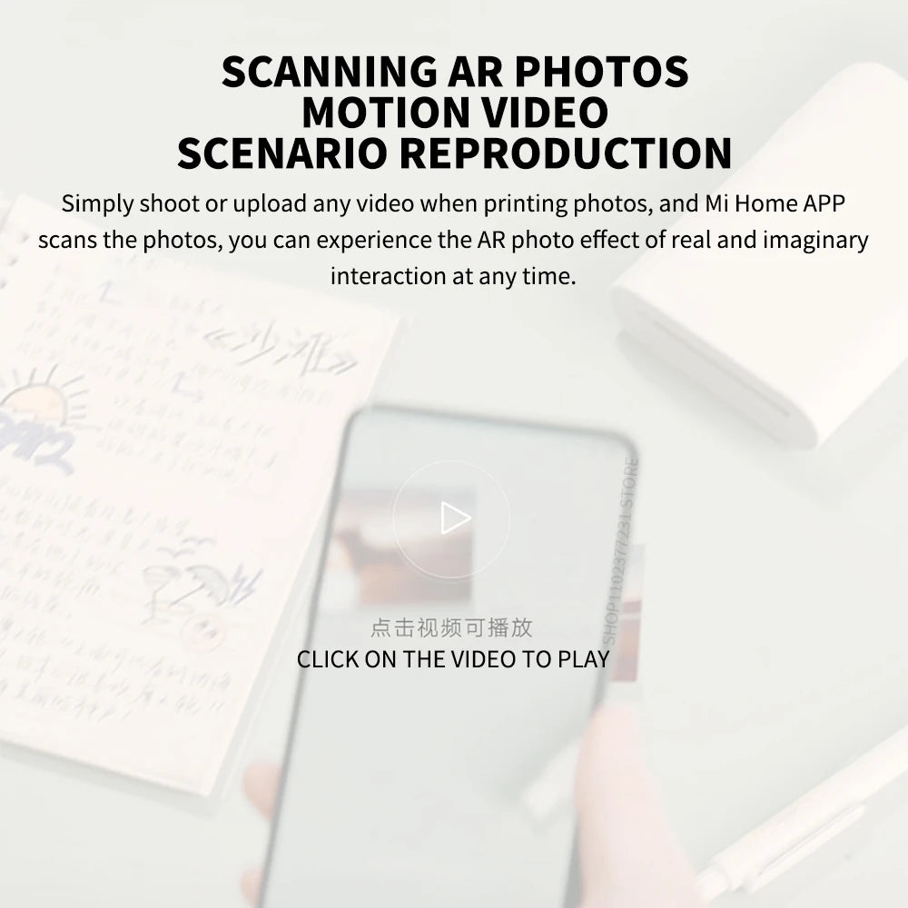 Xiaomi AR 300dpi Mini Photo Printer – Portable Pocket Printer