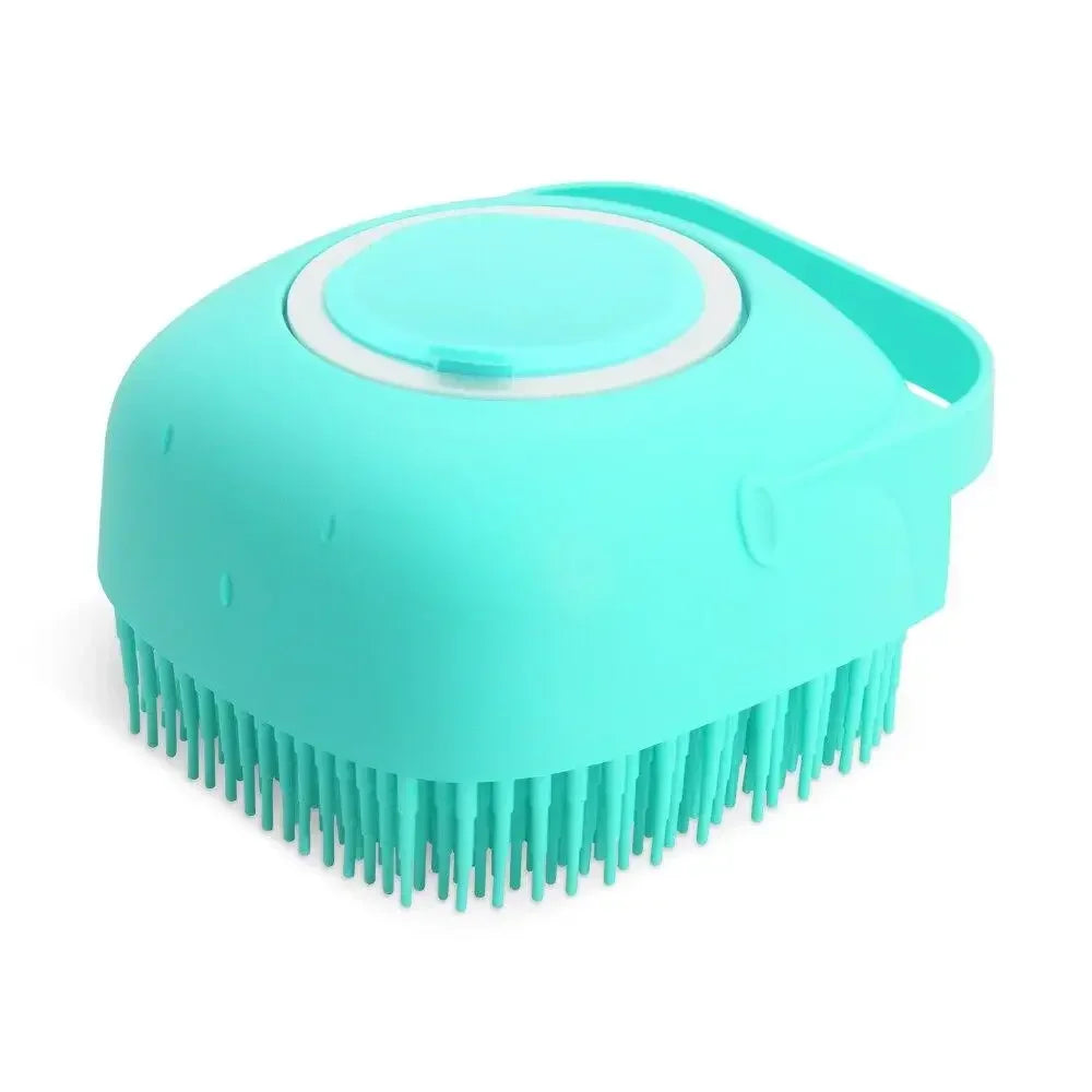 Pet Shampoo Brush – Soft Silicone Rubber Grooming Scrubber for Dogs & Cats