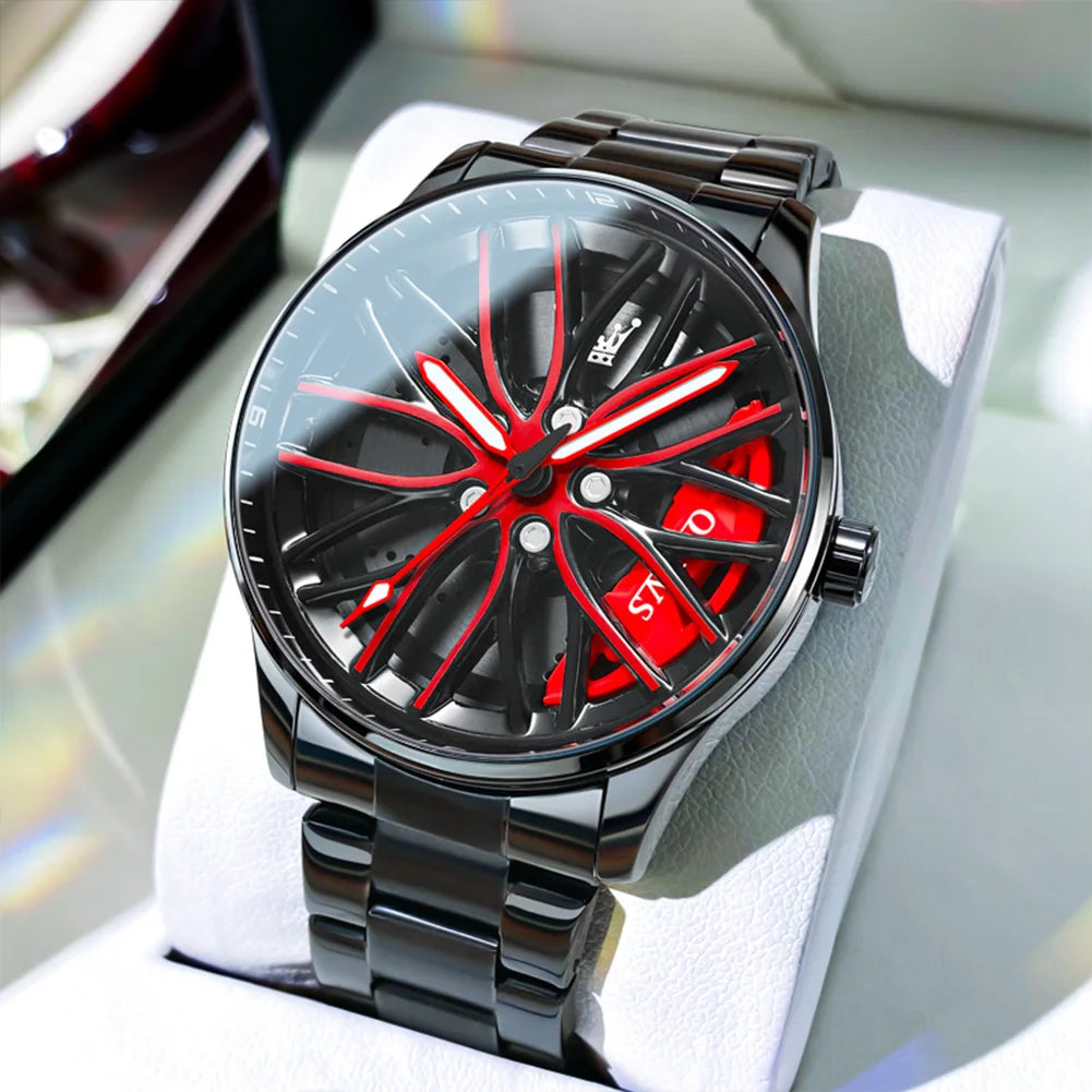 OLEVS 9937 Men's Luxury Watch Waterproof Rotary Sport Car Rim Man Watch High Quality Fashion Best Selling Quartz Men's Watches