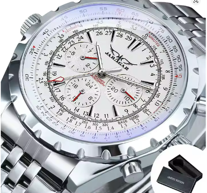 Luxorive SteelCommander – Luxury Automatic Mechanical Watch for Men | Military Sport Design