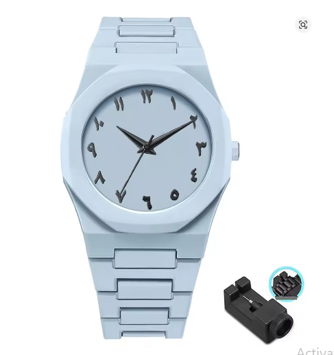 Luxorive Men’s Arabic Numeral Quartz Watch – Black Silicone Strap, Fashion & Sports Style