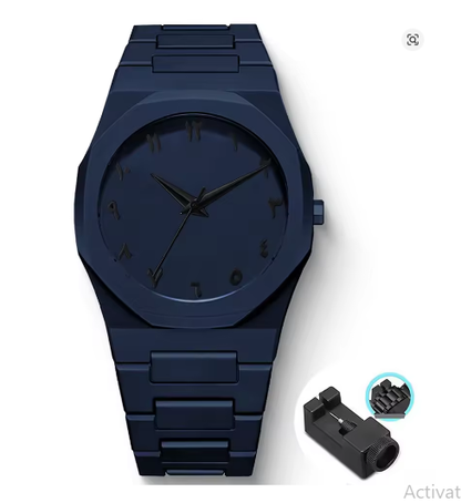 Luxorive Men’s Arabic Numeral Quartz Watch – Black Silicone Strap, Fashion & Sports Style