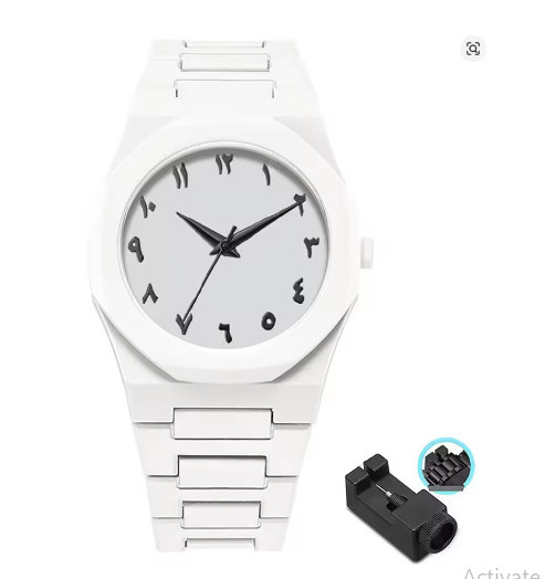 Luxorive Men’s Arabic Numeral Quartz Watch – Black Silicone Strap, Fashion & Sports Style