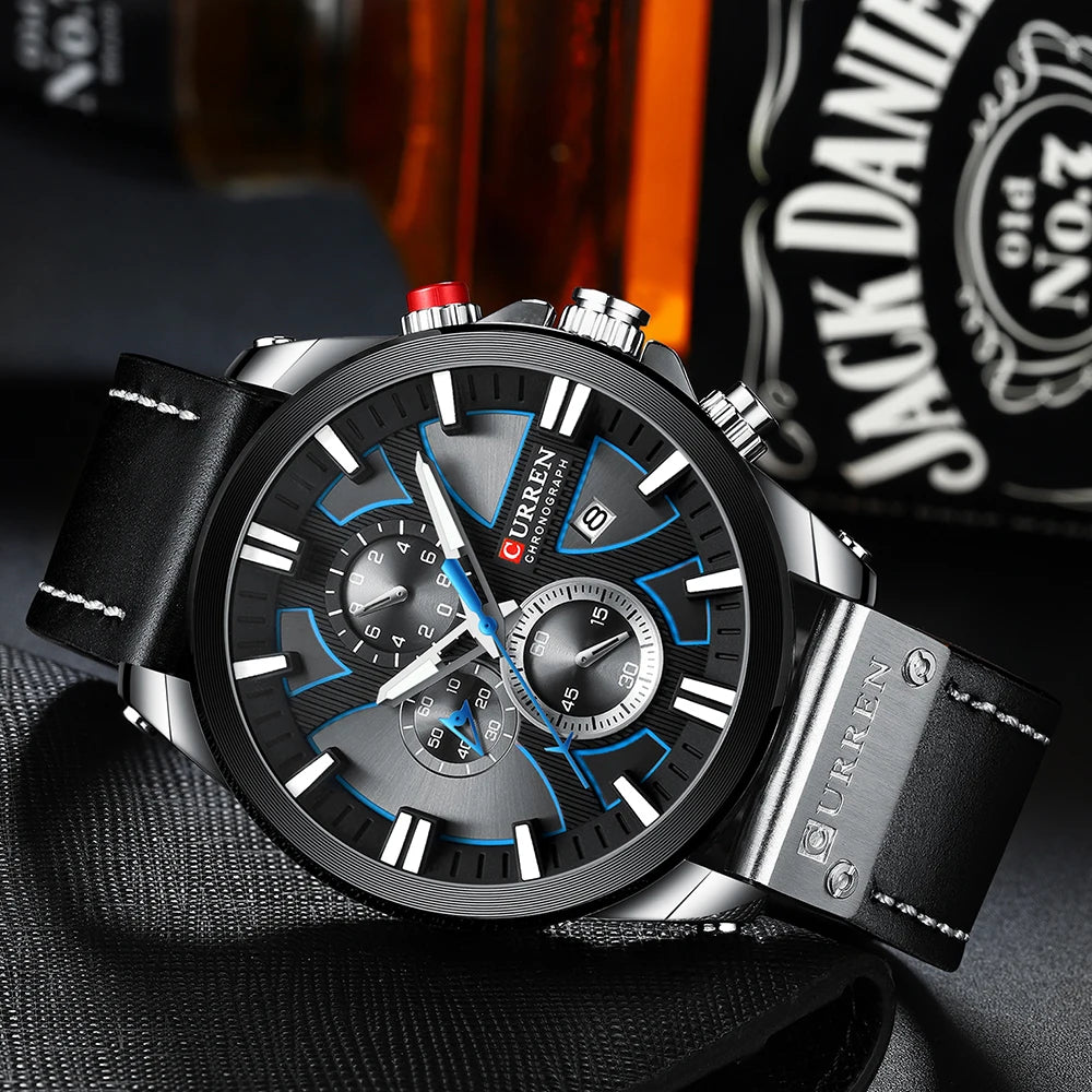 CURREN Men’s Military Waterproof Quartz Sports Watch – Fashion Date Display