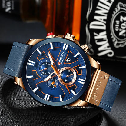 CURREN Men’s Military Waterproof Quartz Sports Watch – Fashion Date Display