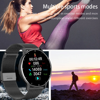 LIGE 2025 Ladies Smartwatch – Full Touch Screen, Sports Fitness Tracker, IP67 Waterproof, Bluetooth for Android & iOS