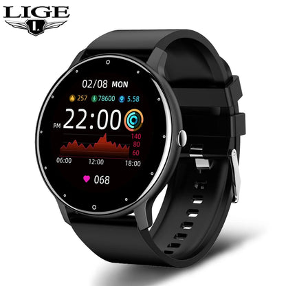 LIGE 2025 Ladies Smartwatch – Full Touch Screen, Sports Fitness Tracker, IP67 Waterproof, Bluetooth for Android & iOS