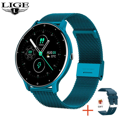 LIGE 2025 Ladies Smartwatch – Full Touch Screen, Sports Fitness Tracker, IP67 Waterproof, Bluetooth for Android & iOS
