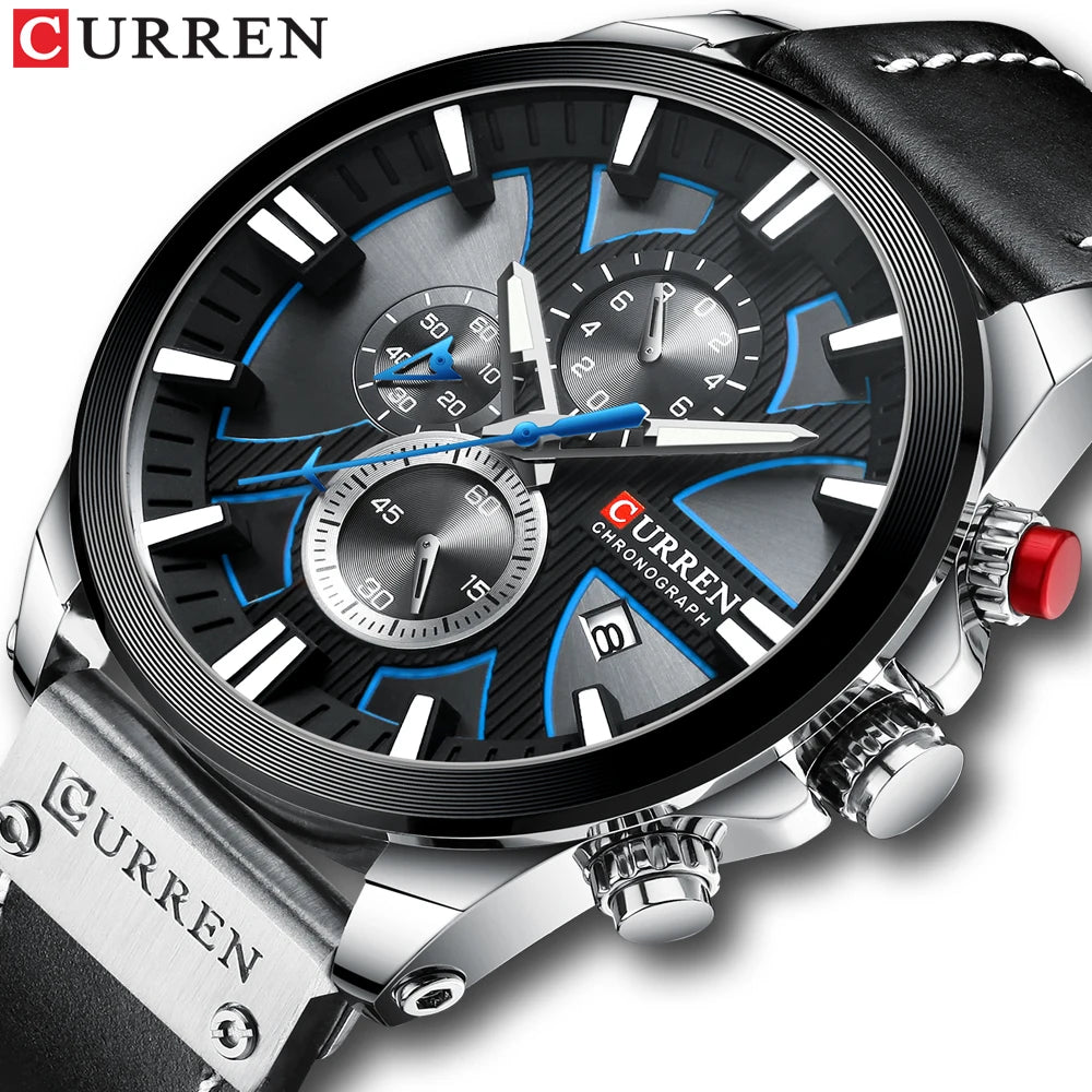CURREN Men’s Military Waterproof Quartz Sports Watch – Fashion Date Display