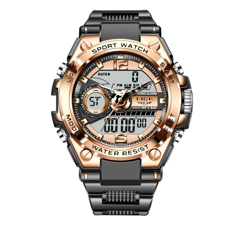 LIGE Military LED Digital Watch – rugged, oversized, and built for adventure.