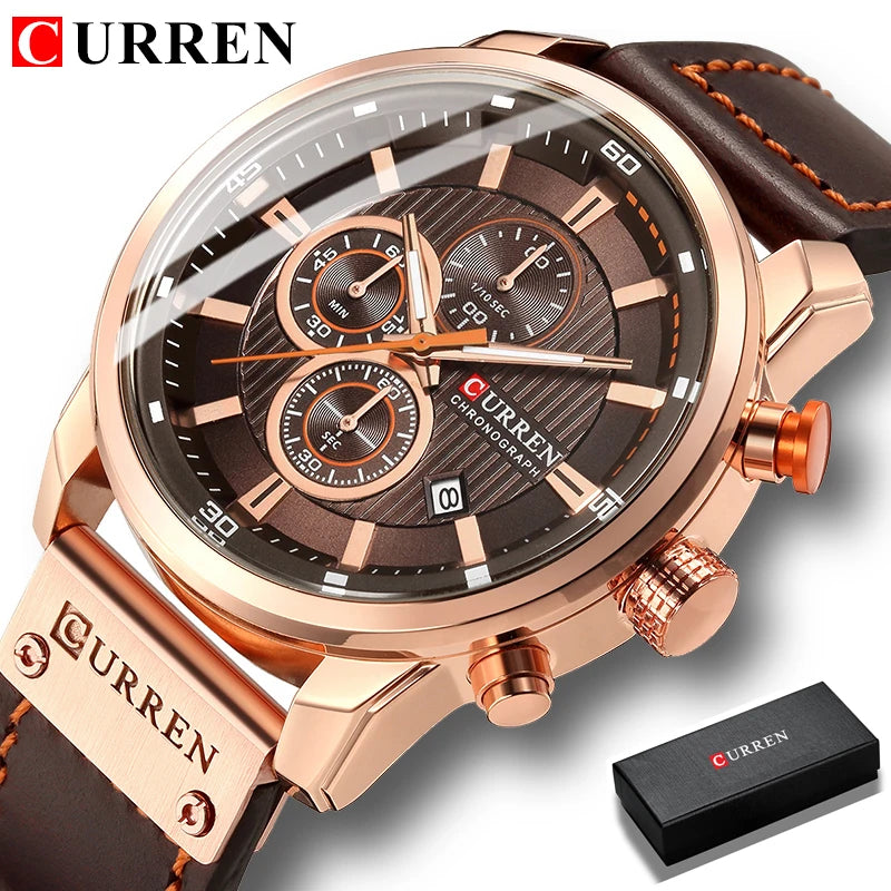 CURREN Fashion Date Quartz Men's Luxury Chronograph Sport Watch – Top Brand