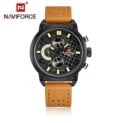 NAVIFORCE Black Luxury Men Watch Fashion Military Sport Man Watches Waterproof Wristwatch Male Creative Clock Masculino Relogio